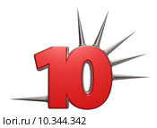 number dangerous 10 ten pointed. Стоковая иллюстрация, иллюстратор Jörg Röse-Oberreich / PantherMedia / Фотобанк Лори