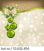 Holiday background with Christmas balls. Стоковое фото, фотограф Oleg Tirunov / PantherMedia / Фотобанк Лори