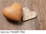 background love wood backdrop heart. Стоковое фото, фотограф Heiko Barth / PantherMedia / Фотобанк Лори