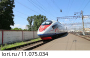 Высокоскоростной поезд Сапсан на вокзале в Москве, таймлапс (2015 год). Редакционное видео, видеограф Владимир Журавлев / Фотобанк Лори