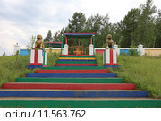 Вход в комплекс Ступы «Даши Гоман», Бурятия (2015 год). Стоковое фото, фотограф Алексей Гусев / Фотобанк Лори