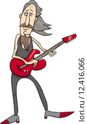 old rock man cartoon illustration. Стоковая иллюстрация, иллюстратор Igor Zakowski / PantherMedia / Фотобанк Лори