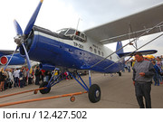 Самолет ТР-301 на Международном авиационно-космическом салоне МАКС-2015. Редакционное фото, фотограф Алексей Гусев / Фотобанк Лори