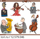 musicians characters set cartoon. Стоковая иллюстрация, иллюстратор Igor Zakowski / PantherMedia / Фотобанк Лори
