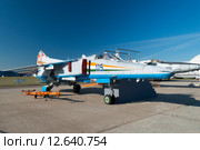 МиГ-27М. Сверхзвуковой истребитель-бомбардировщик с изменяемой геометрией крыла (2015 год). Редакционное фото, фотограф Алексей Бок / Фотобанк Лори