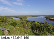 Впадение реки Молома в Вятку. Стоковое фото, фотограф Виктор Кощеев / Фотобанк Лори
