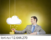 Businessman with duck. Стоковое фото, фотограф Sergey Nivens / Фотобанк Лори