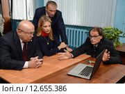 Шанцев, Водянова и Сватковский (2015 год). Редакционное фото, фотограф Андрей Забродин / Фотобанк Лори
