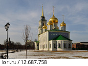 Успенский собор в Тульском кремле зимой (2015 год). Редакционное фото, фотограф Енин Арсений / Фотобанк Лори