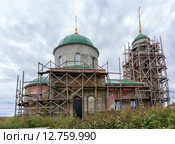 Село Барышье. Церковь Косьмы и Дамиана (2015 год). Стоковое фото, фотограф Сергей Лаврентьев / Фотобанк Лори