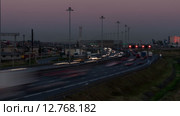 Кольцевая автомобильная дорога (КАД) в Санкт-Петербурге в районе 70 километра, таймлапс (2015 год). Стоковое видео, видеограф Кекяляйнен Андрей / Фотобанк Лори