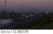Кольцевая автодорога в Санкт-Петербурге в вечернее время. Таймлапс (2015 год). Стоковое видео, видеограф Кекяляйнен Андрей / Фотобанк Лори