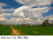 Летний пейзаж с облаками в Суздале (2012 год). Стоковое фото, фотограф Megapixx / Фотобанк Лори