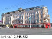 1-я Тверская-Ямская улица, 2. Здание принадлежало семье Хомяковых. Москва (2013 год). Редакционное фото, фотограф lana1501 / Фотобанк Лори