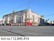 1-я Тверская-Ямская улица, 2. Здание принадлежало семье Хомяковых. Москва (2013 год). Редакционное фото, фотограф lana1501 / Фотобанк Лори