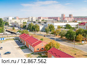 Город Невинномысск, улица Водопроводная вид сверху (2015 год). Редакционное фото, фотограф Рожков Юрий / Фотобанк Лори