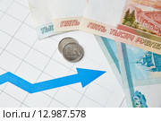 Рост рубля. Стоковое фото, фотограф Евгений Глазунов / Фотобанк Лори