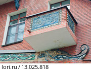 Балкон доходного дома З.А. Перцевой. Москва. Россия (2015 год). Стоковое фото, фотограф E. O. / Фотобанк Лори