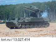 Стрела-10 (9К35, по классификации НАТО - SA-13 Gopher) - советский зенитно-ракетный комплекс на Международном военно-техническом форуме "Армия-2015" на полигоне "Алабино" в Московской области. Редакционное фото, фотограф Игорь Долгов / Фотобанк Лори