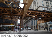 Чикаго. Улица в центре города (2015 год). Редакционное фото, фотограф Дмитрий Муромцев / Фотобанк Лори