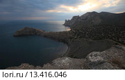 Крымские горы и море на закате (2015 год). Стоковое видео, видеограф Яна Королёва / Фотобанк Лори