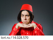 Man wearing red fez hat. Стоковое фото, фотограф Elnur / Фотобанк Лори