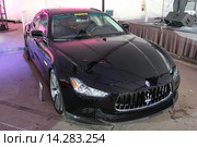 Автомобиль Maserati Ghibli (2015 год). Редакционное фото, фотограф Роман Коротков / Фотобанк Лори