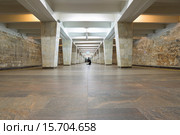 Nizhny Novgorod, RUSSIA - November 02.2015. The interior of subway station Dvigatel Revolutsii. Редакционное фото, фотограф Володина Ольга / Фотобанк Лори