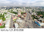 Перекресток Таганский, вид Москвы с высоты (2014 год). Стоковое фото, фотограф Юрий Губин / Фотобанк Лори