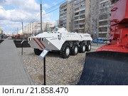 Пожарная техника. Бронетранспортер БТР-80. Выставка в Иванове (2015 год). Редакционное фото, фотограф Елена Абрамова / Фотобанк Лори