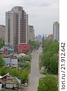 Новосибирск вид с высоты, с улицы Военной (2012 год). Редакционное фото, фотограф Антон Ильяшенко / Фотобанк Лори