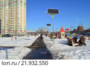 Красногорский бульвар. Микрорайон Павшинской поймы. Город Красногорск. Московская область, 2016 год. Редакционное фото, фотограф lana1501 / Фотобанк Лори
