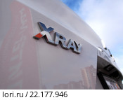 Название автомобиля Lada Xray (2016 год). Редакционное фото, фотограф Вячеслав Палес / Фотобанк Лори