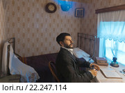 Россия, Вологда. Музей "Вологодская ссылка". Восковая фигура молодого Сталина (2015 год). Редакционное фото, фотограф Александр Циликин / Фотобанк Лори