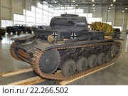 Немецкий легкий танк "Pz.II". Международная выставка исторической военной техники «Моторы войны» (2016 год). Редакционное фото, фотограф Алексей Бок / Фотобанк Лори