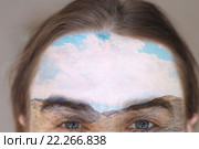 Двойная экспозиция: Человек, познающий природу. Стоковое фото, фотограф Айнур Шауэрман / Фотобанк Лори
