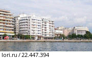 Вид на набережную города со стороны Эгейского моря (2016 год). Редакционное видео, видеограф Parmenov Pavel / Фотобанк Лори