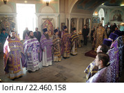 Празднование 500-летия со дня преставления святителя Серапиона в храме Покрова Пресвятой Богородицы, город Балашиха (2016 год). Редакционное фото, фотограф Дмитрий Неумоин / Фотобанк Лори