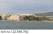 Вид на набережную города со стороны Эгейского моря, таймлапс (2016 год). Стоковое видео, видеограф Parmenov Pavel / Фотобанк Лори