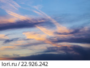 Лиловый закат. Стоковое фото, фотограф Илюхина Наталья / Фотобанк Лори