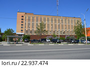 Телефонная станция "Ростелеком". Проспект Боголюбова, 24. Город Дубна Талдомского района Московской области (2016 год). Редакционное фото, фотограф lana1501 / Фотобанк Лори