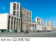 Moscow, Russia - April 04, 2016. Vnesheconombank on Academician Sakharov Prospect. Редакционное фото, фотограф Володина Ольга / Фотобанк Лори