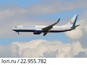 Самолет Boeing 737-800 (VQ-BSS) авмакомпании "Оренбургские авиалинии" (2016 год). Редакционное фото, фотограф Виктор Карасев / Фотобанк Лори