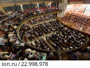Palau de la Musica Catalana with audience, Spain (2015 год). Редакционное фото, фотограф Яков Филимонов / Фотобанк Лори
