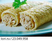 Baked Chicken Taquitos. Стоковое фото, фотограф Александр Fanfo / Фотобанк Лори
