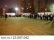 Утренняя зарядка в кадетском корпусе полиции (2013 год). Редакционное фото, фотограф Free Wind / Фотобанк Лори