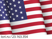 Развевающийся флаг США. Стоковая иллюстрация, иллюстратор elena_a / Фотобанк Лори