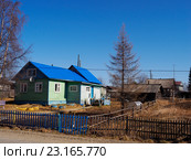 Село Усть-Уса, Усинский район, Коми (2016 год). Стоковое фото, фотограф Сергей Гаврилов / Фотобанк Лори