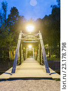 Макаровский пешеходный мост в Кронштадте, Санкт Петербург. Стоковое фото, фотограф Mikhail Starodubov / Фотобанк Лори
