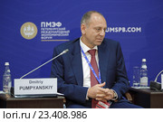 Дмитрий Пумпянский - российский миллиардер, председатель совета директоров, ПАО "Трубная металлургическая компания" (ТМК) на Петербургском международном экономическом форуме ПМЭФ-2016. Редакционное фото, фотограф Игорь Долгов / Фотобанк Лори